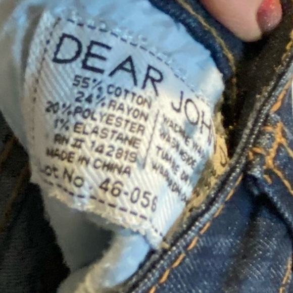 Vintage DEAR John Dark Denim Jeans Bootcut size 7 Y2K Streetwear 2000’s Low Rise - Picture 6 of 9